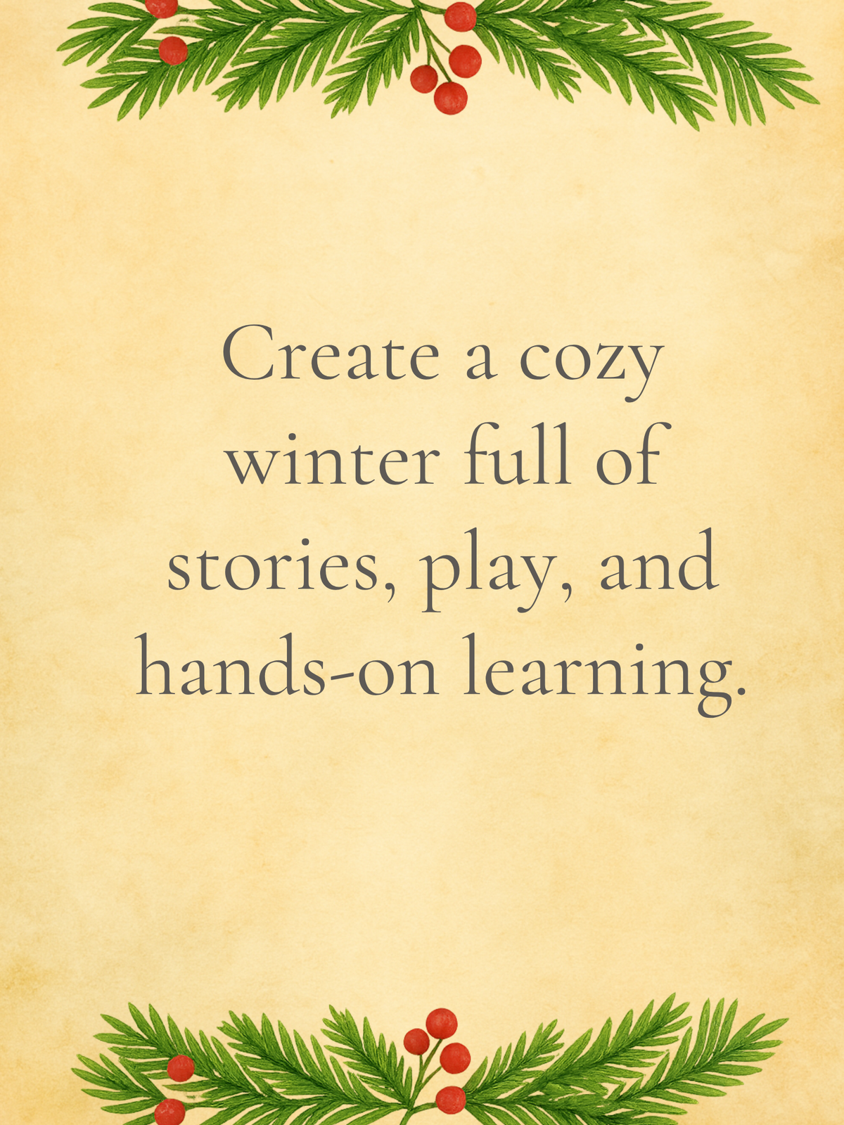 Winter Preschool Curriculum