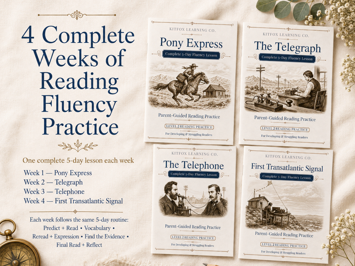 4-Week Reading Fluency Practice for Struggling Readers | Communications Pack