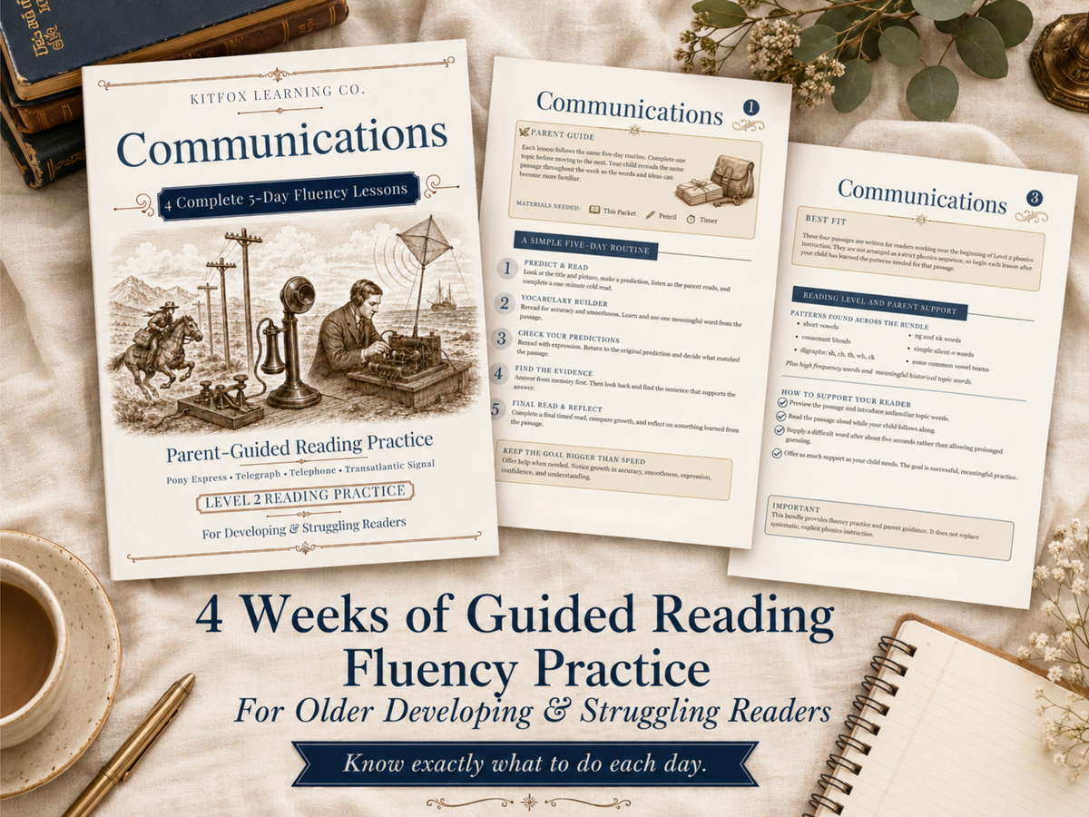 4-Week Reading Fluency Practice for Struggling Readers | Communications Pack
