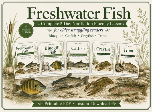 Freshwater Fish Bundle 4-Week Reading Fluency Passages