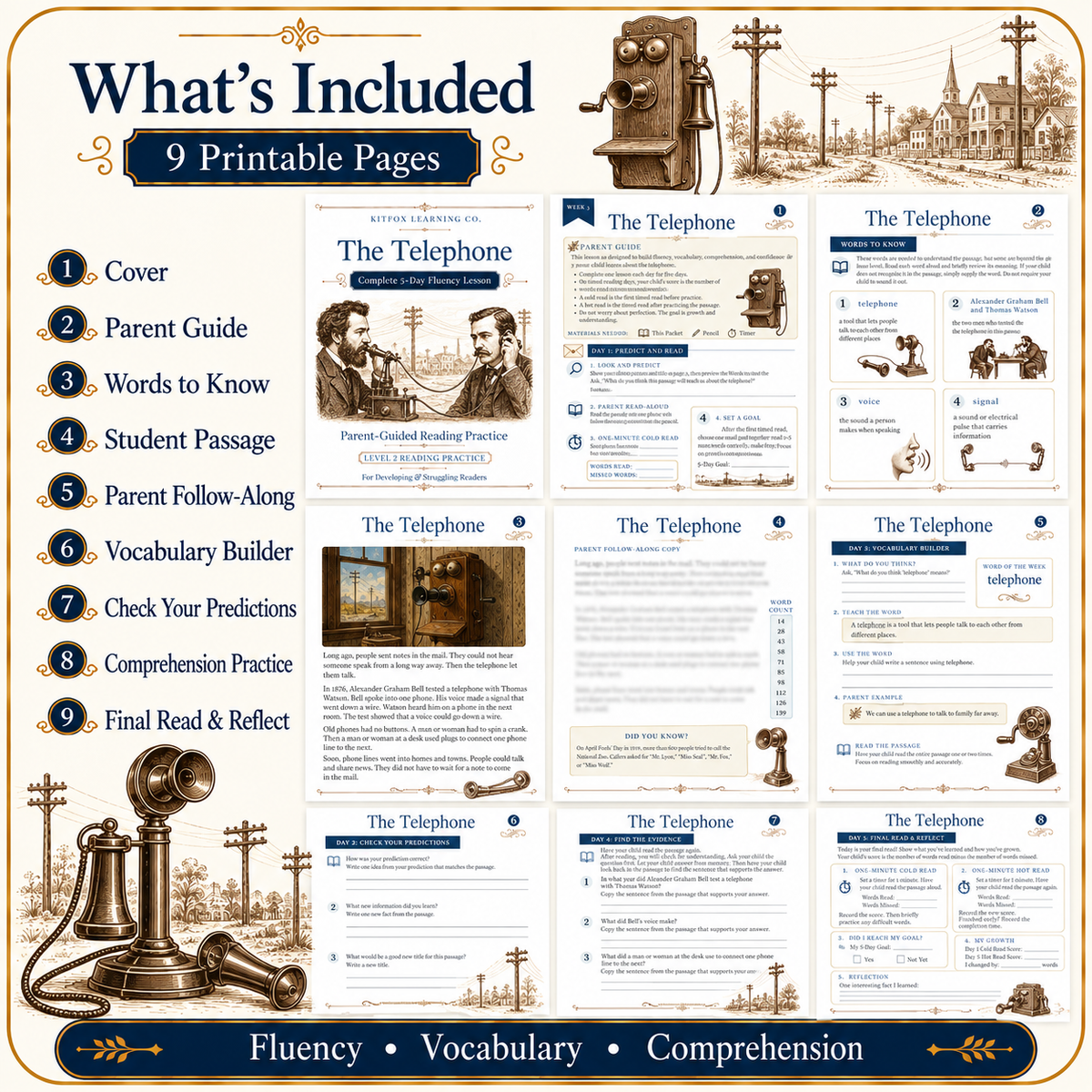The Telephone – 5-Day Nonfiction Fluency Lesson