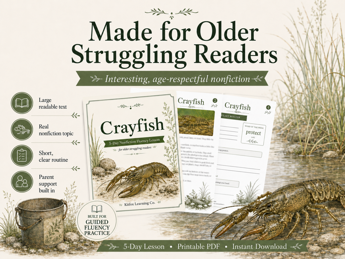 Crayfish 5-Day Reading Fluency Lesson