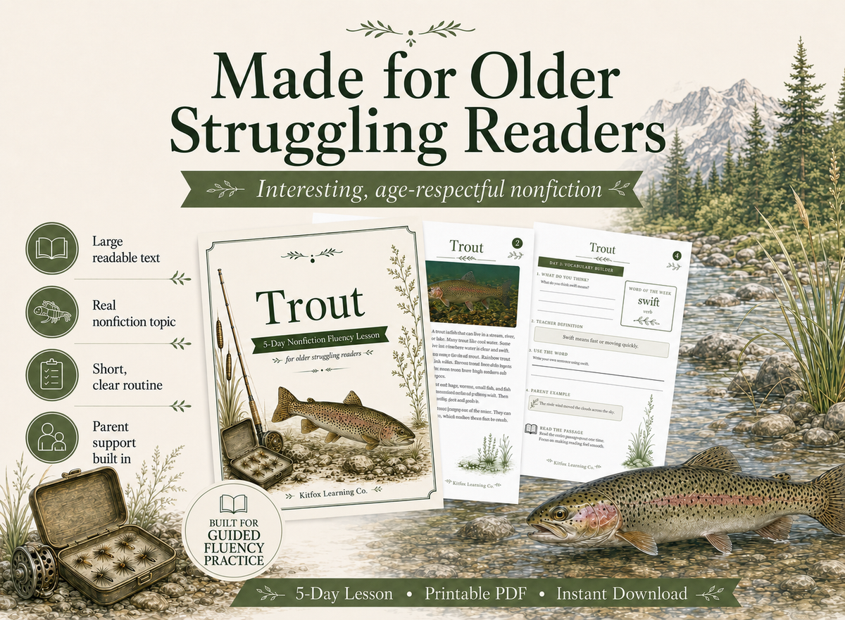 Trout 5-Day Reading Fluency Lesson