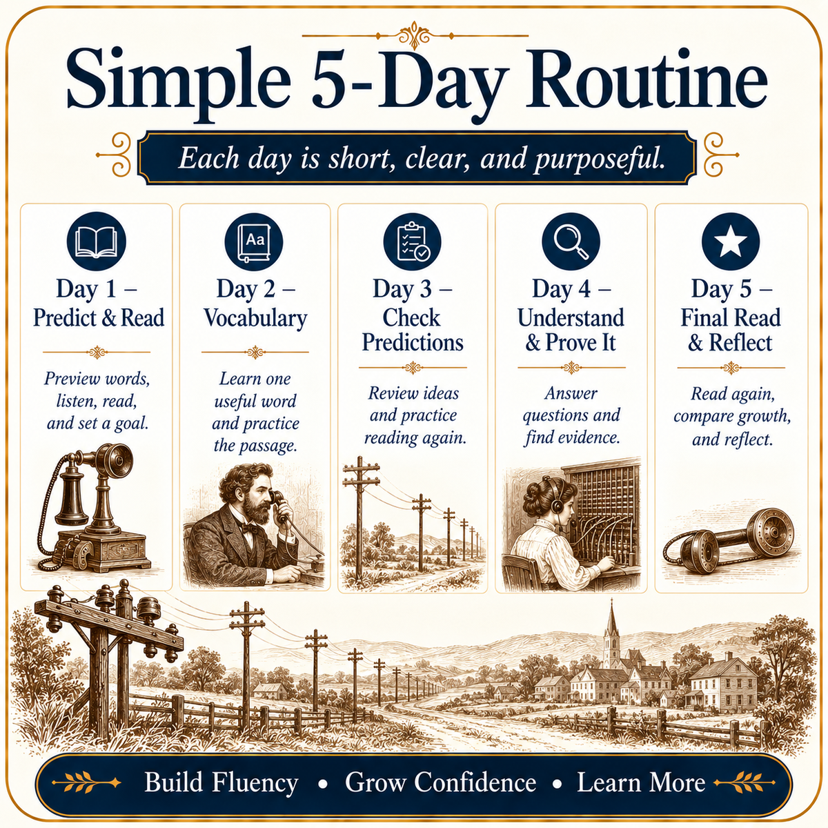 The Telephone – 5-Day Nonfiction Fluency Lesson