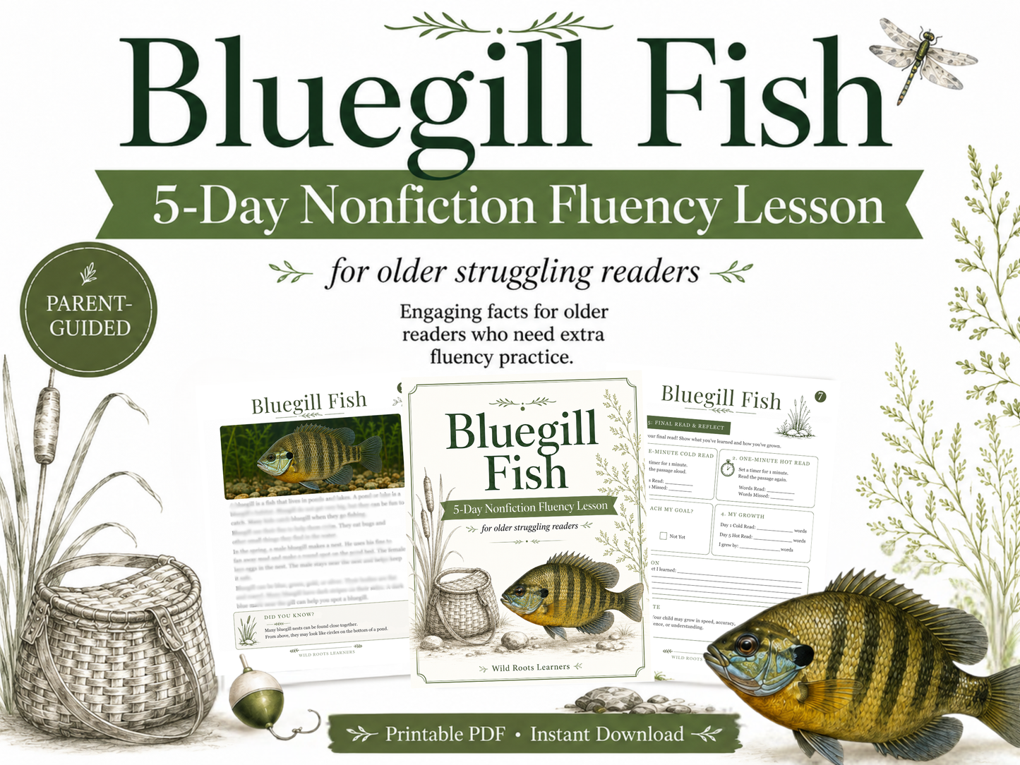Bluegill Fish 5-Day Reading Fluency Lesson