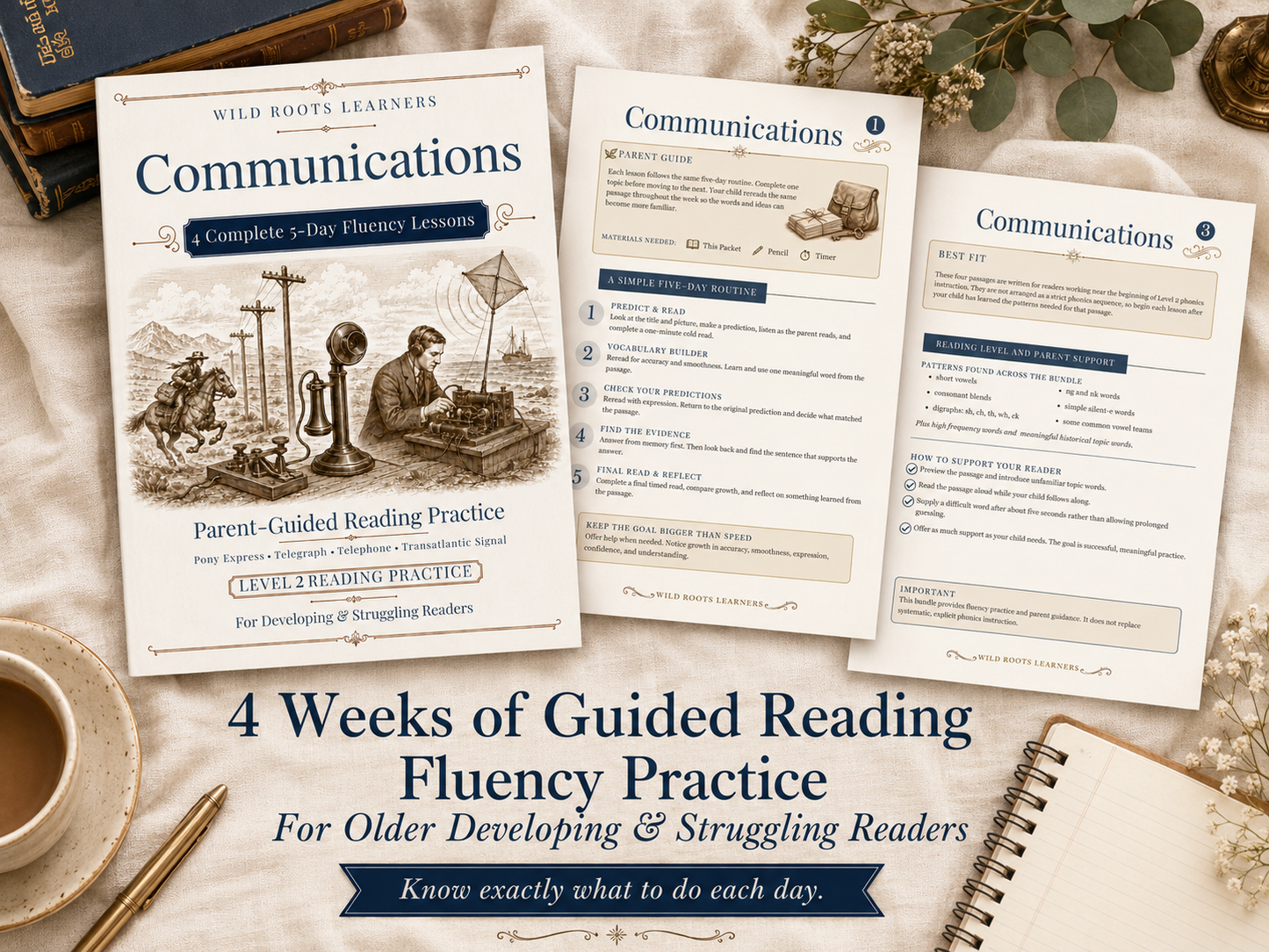 4-Week Reading Fluency Practice for Struggling Readers | Communications Pack