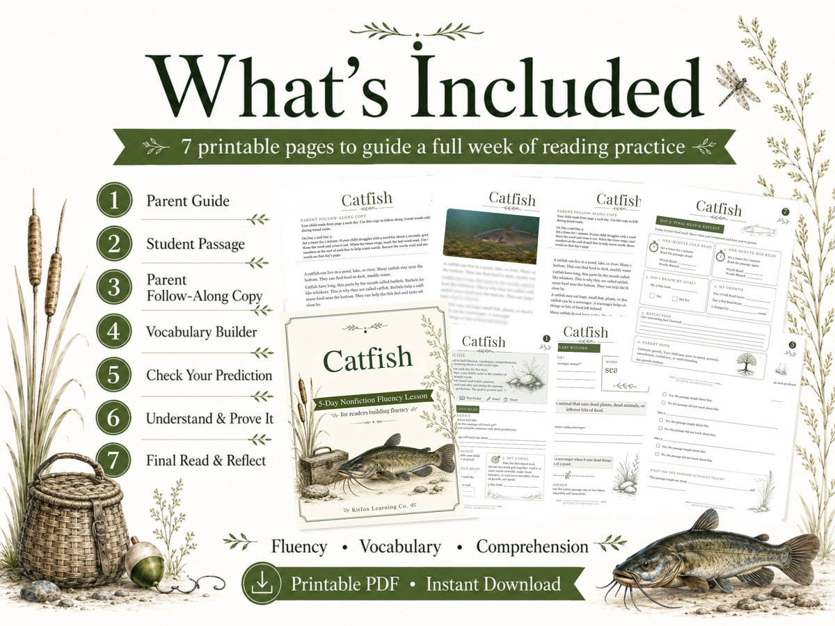 Catfish 5-Day Reading Fluency Lesson