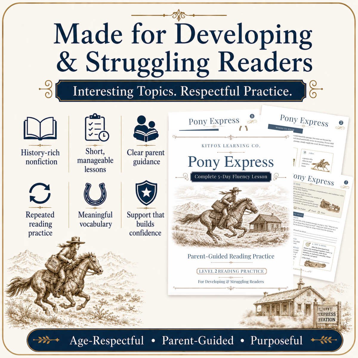 Pony Express 5-Day Reading Fluency Lesson