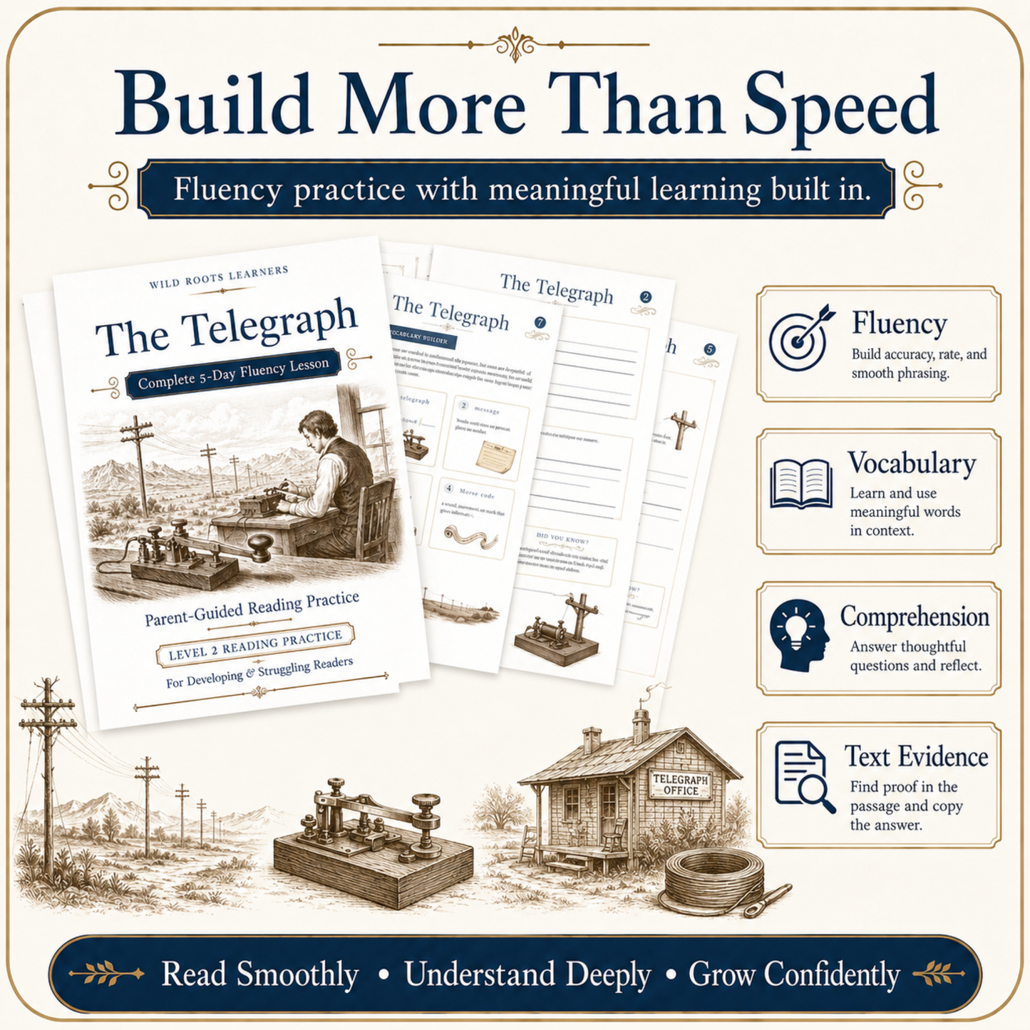 The Telegraph: 5-Day Reading Fluency Packet