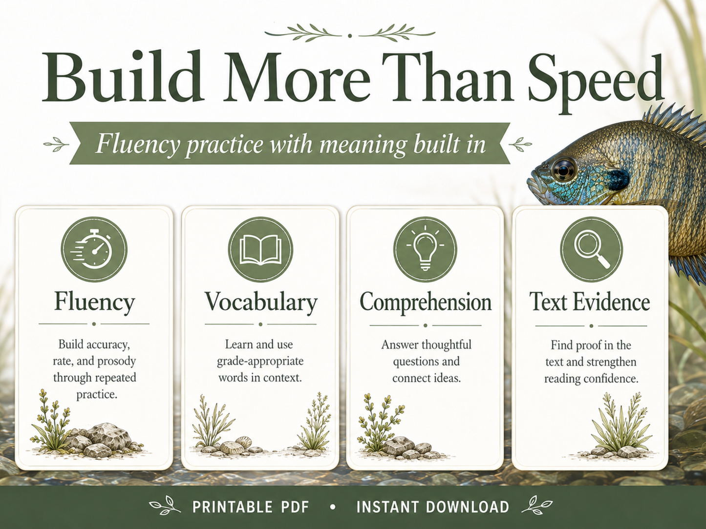 Bluegill Fish 5-Day Reading Fluency Lesson