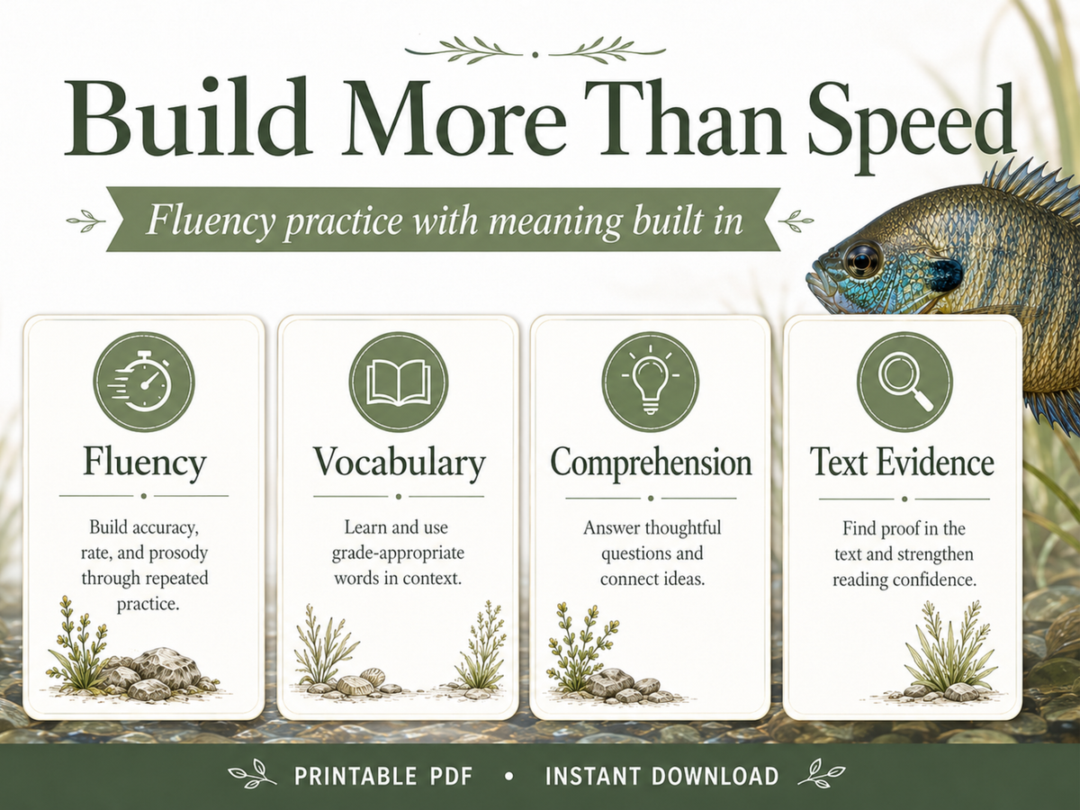Bluegill Fish 5-Day Reading Fluency Lesson