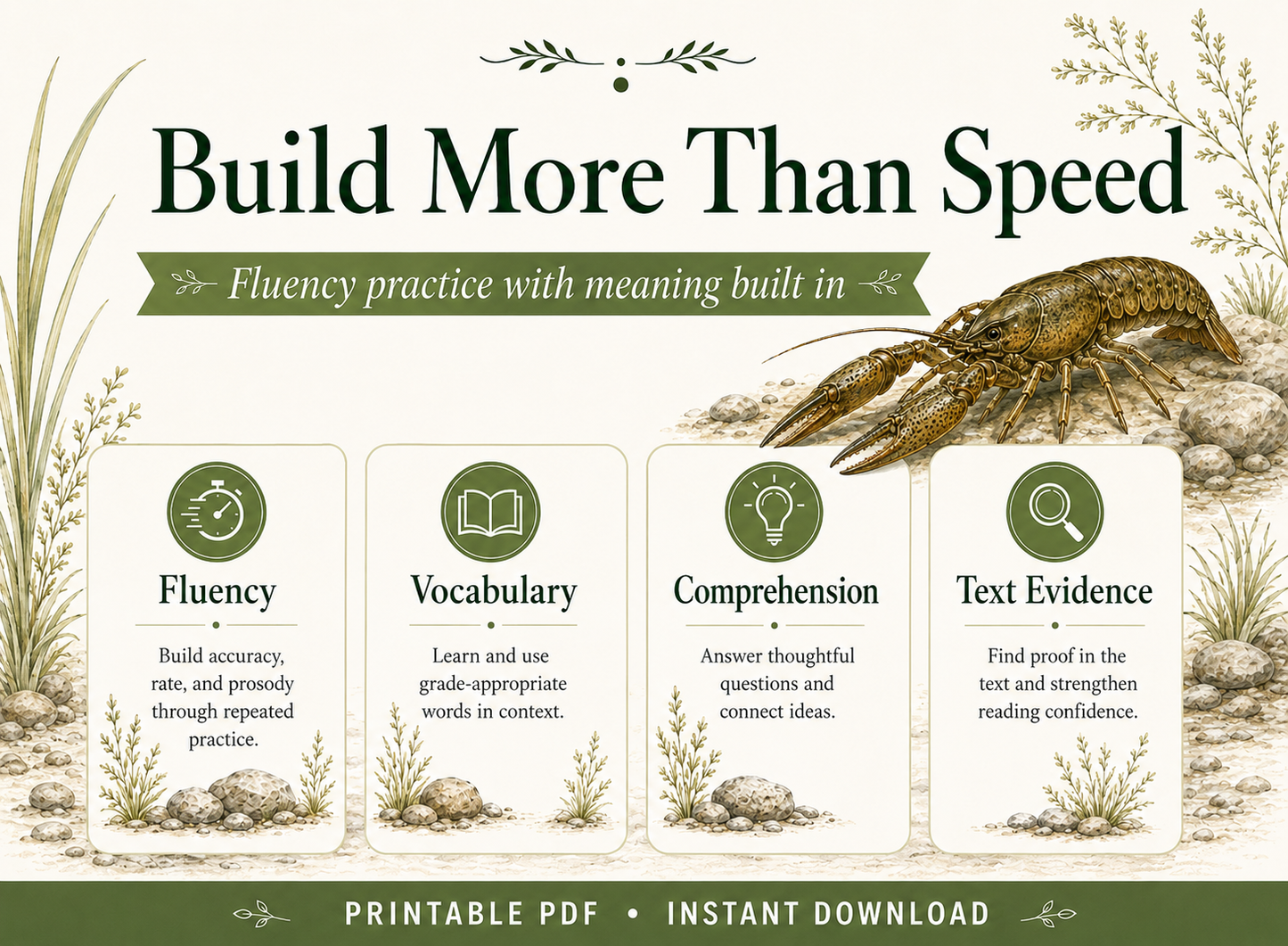 Crayfish 5-Day Reading Fluency Lesson