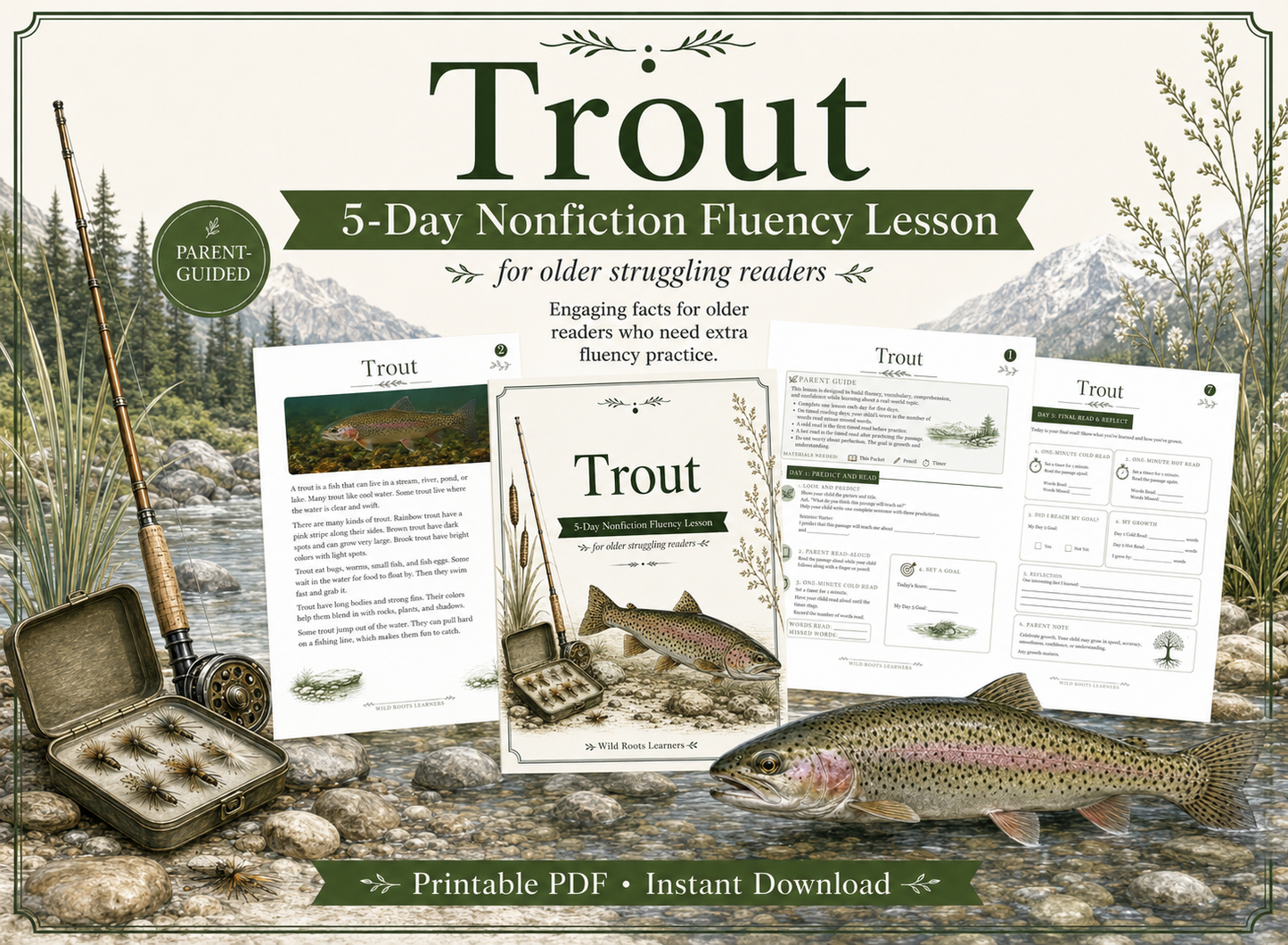 Trout 5-Day Reading Fluency Lesson