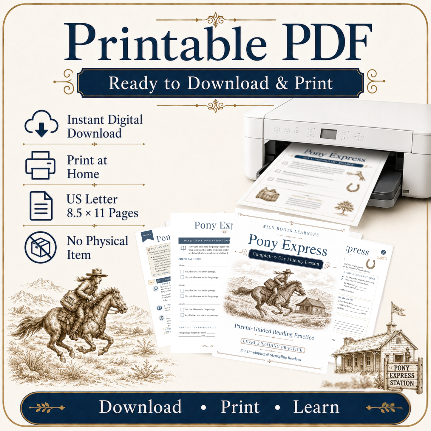Pony Express 5-Day Reading Fluency Lesson