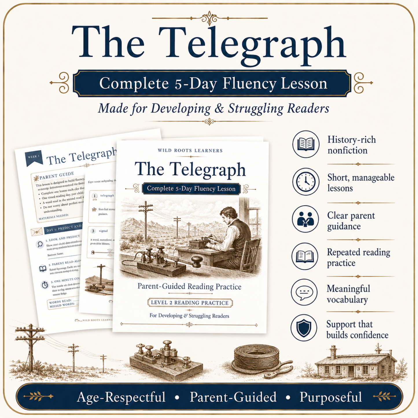 The Telegraph: 5-Day Reading Fluency Packet
