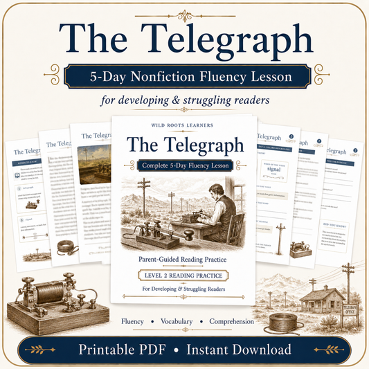 The Telegraph: 5-Day Reading Fluency Packet